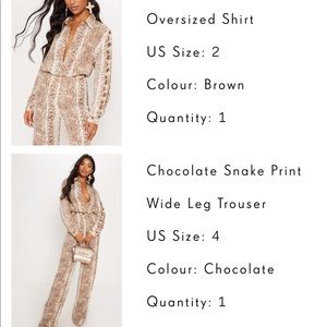 Brown snake print outfit